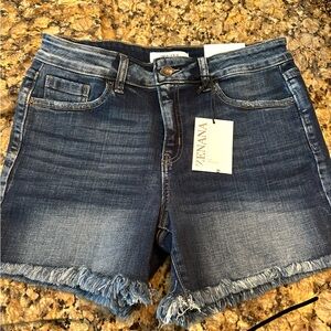 Zenana Outfitters Blue Jean Shorts Casual Distressed Style